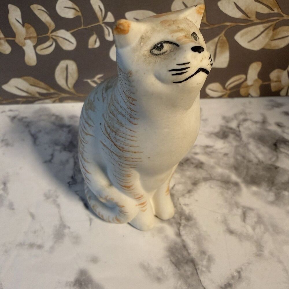 Highbank Porcelain Lochgilhead Scotland Bisque Kitty Cat Figurine Ginger Tabby